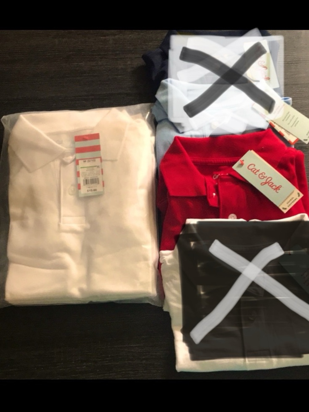 Cat and Jack Uniform Shirt Bundle NWT